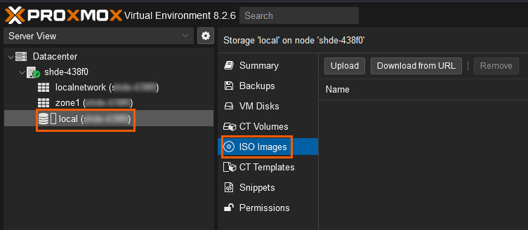 Proxmox iso images