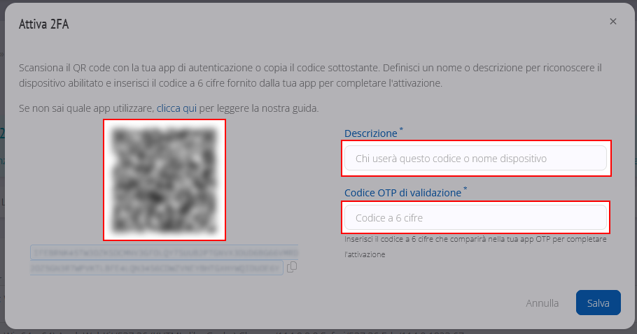 Attiva 2FA 1