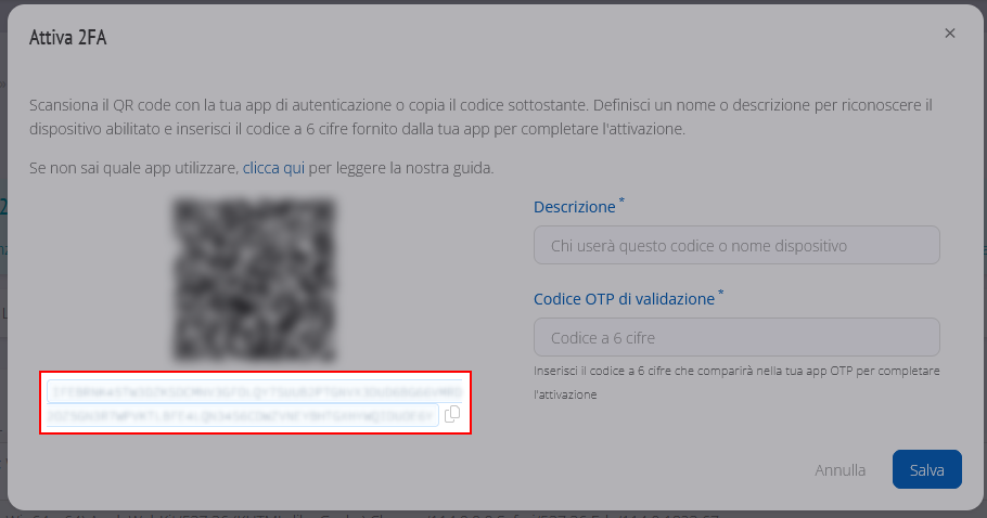 Attiva 2FA 2