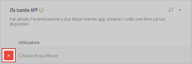 Disabilitare la 2FA
