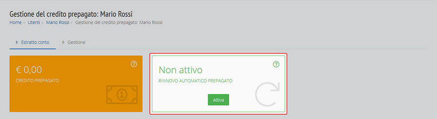 rinnovo automatico