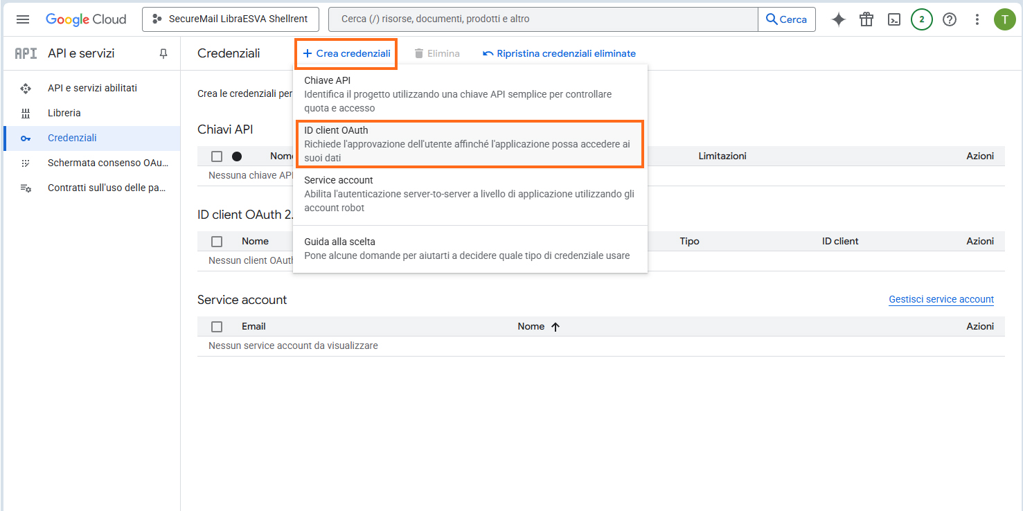 Google Cloud - ID client OAuth