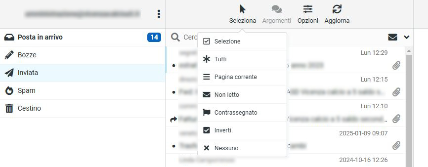 Come liberare spazio casella di posta - step1