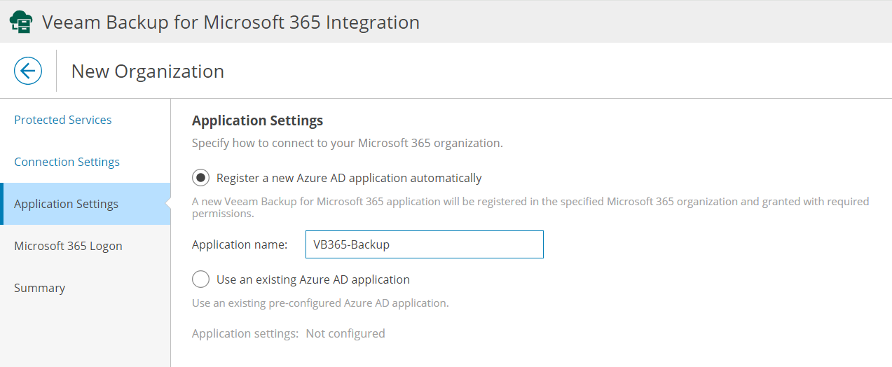 Azure AD Veeam per Microsoft 365