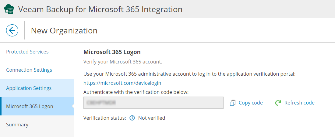 Integration Veeam per Microsoft 365