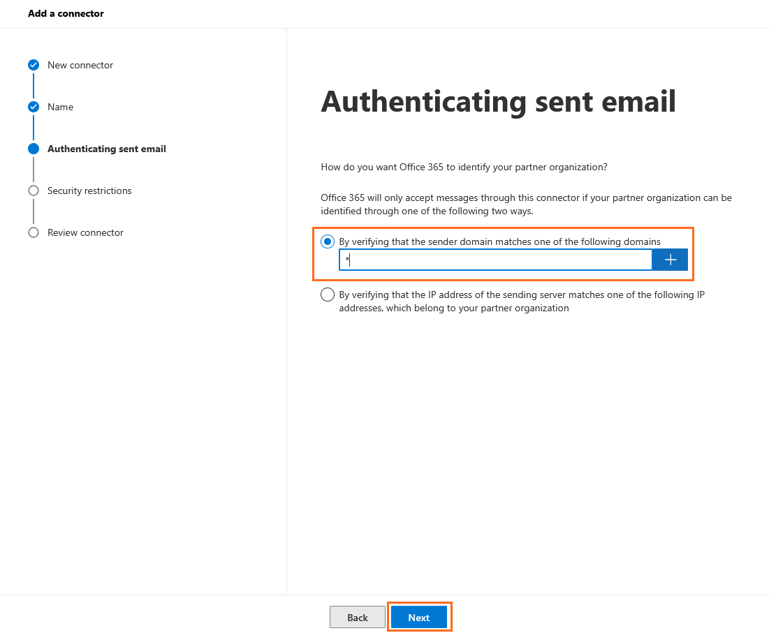 LibraESVA 365 - exchange add connector - 2-1 Exchange - Authenticating sent email