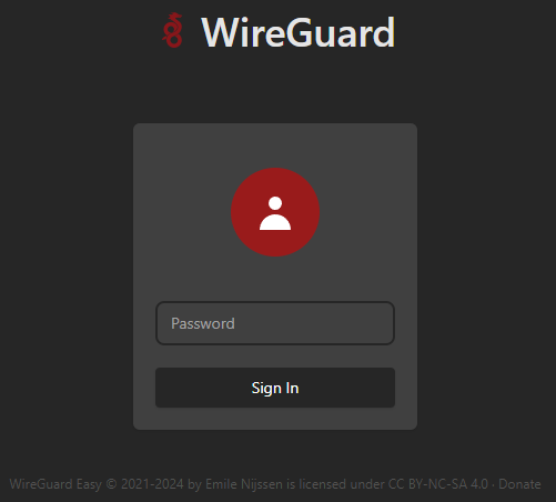 Login Wireguard VPN