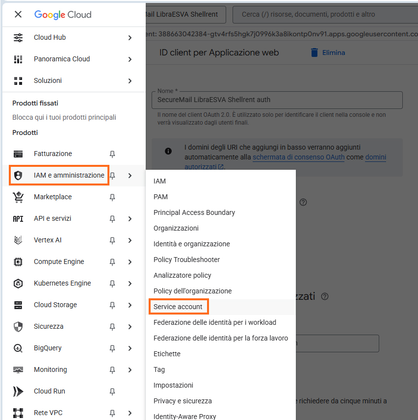 Google Cloud - Service account