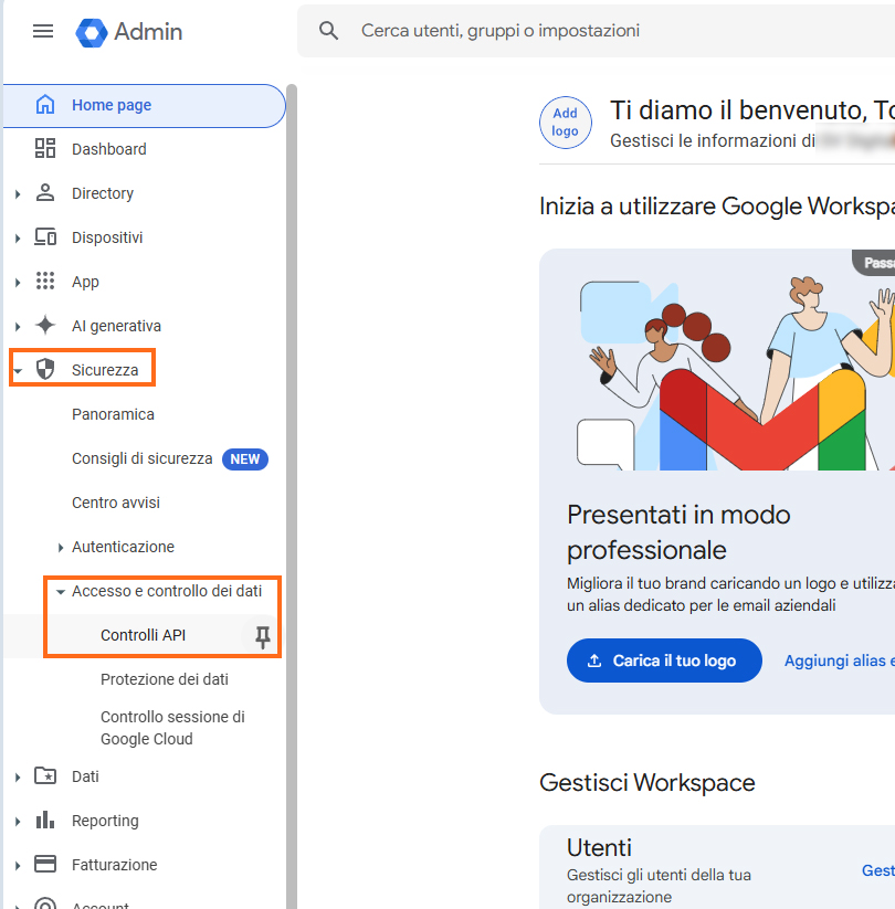 Google Cloud - Controllo API