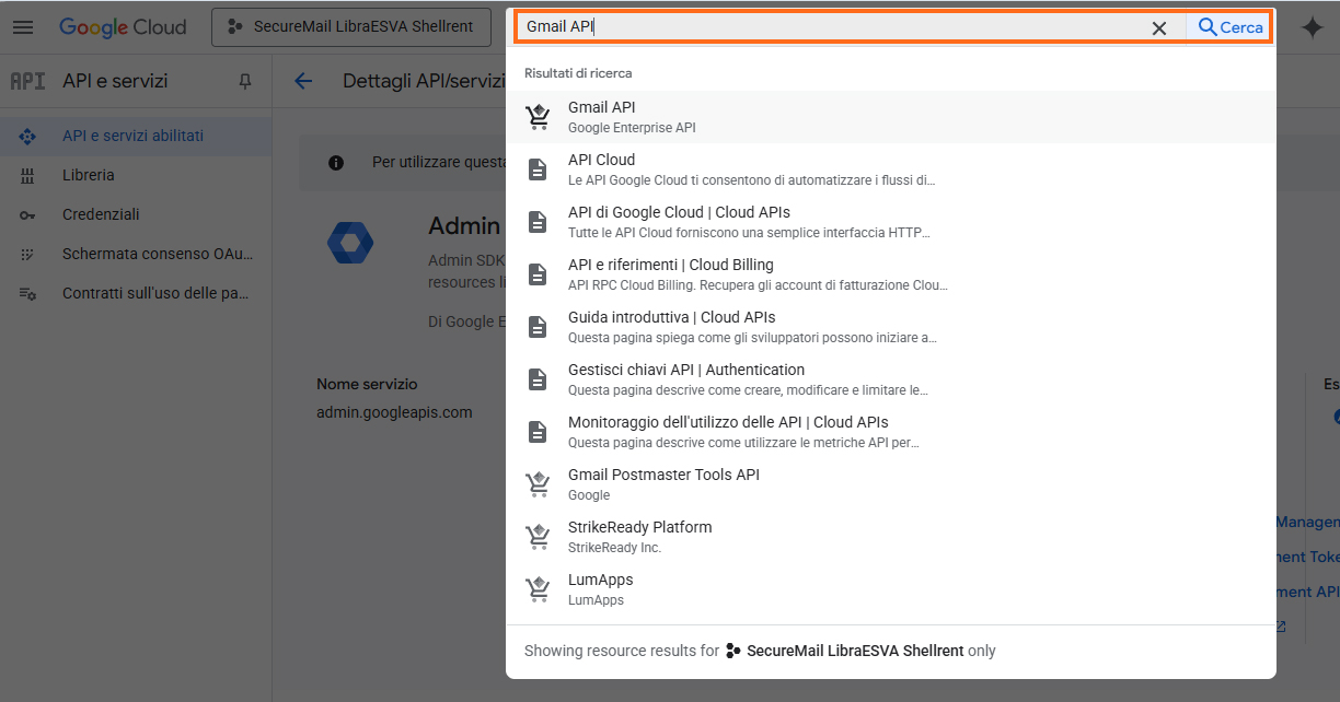 Google Cloud - Gmail API