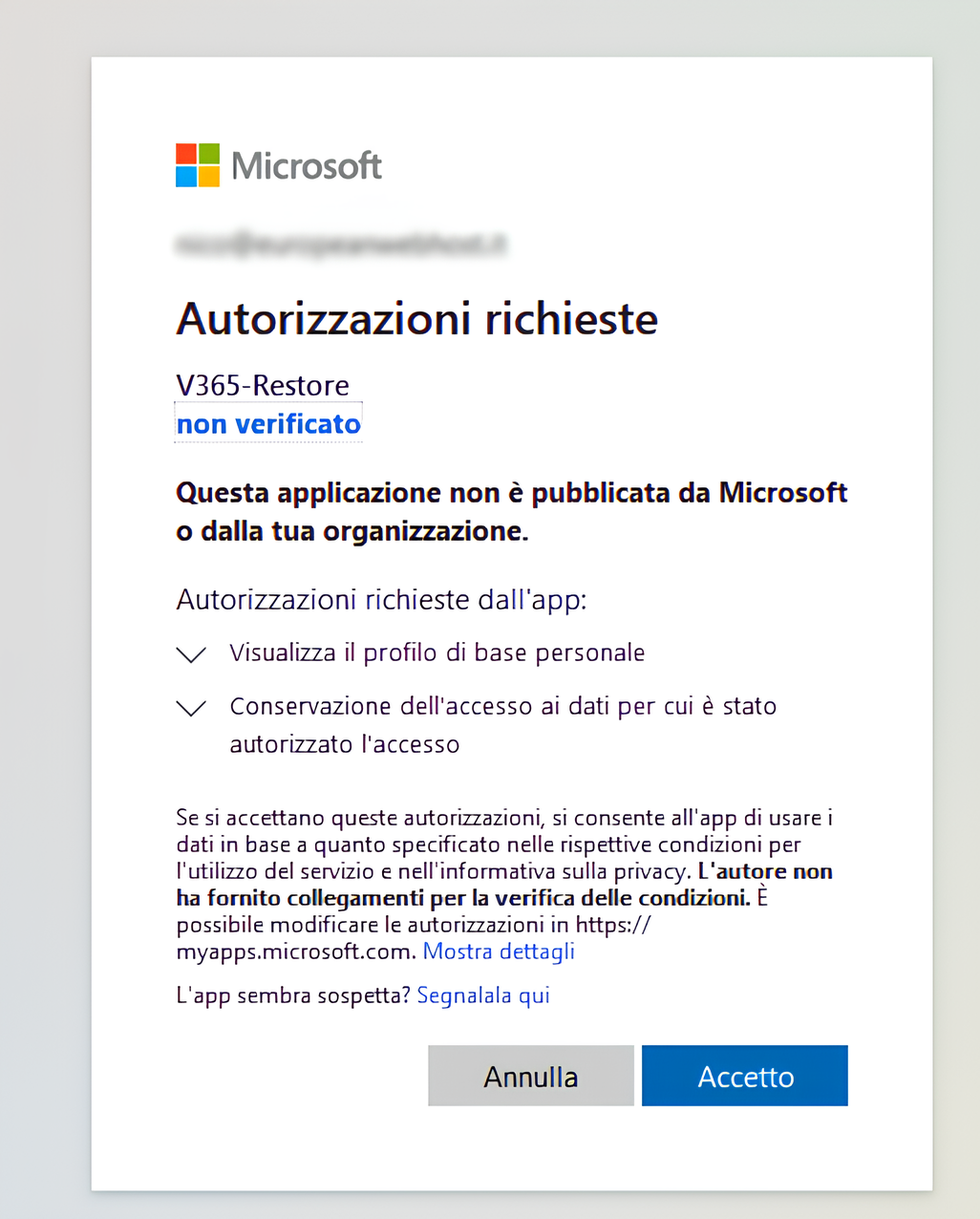 Accesso Microsoft 365