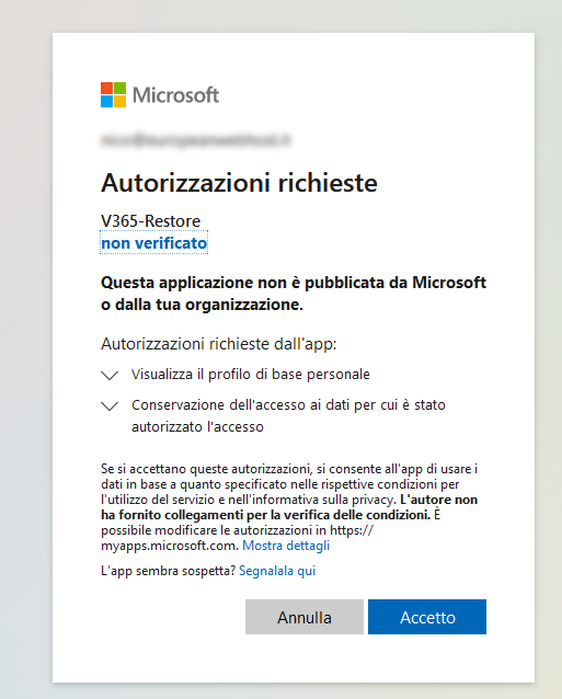 Accesso Microsoft 365
