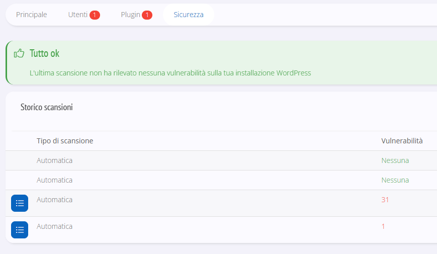 area sicurezza wordpress toolbox