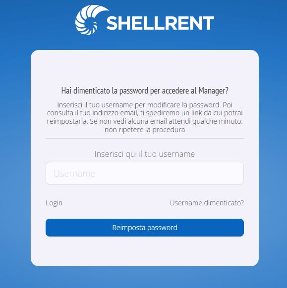Recupero password pannello Manager Shellrent